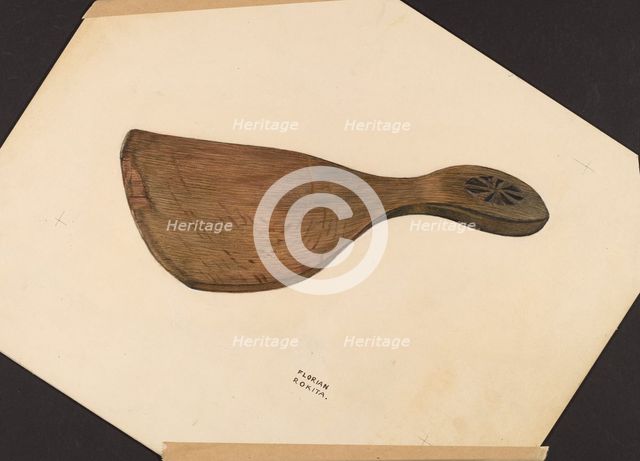 Butter Paddle, c. 1938. Creator: Florian Rokita.