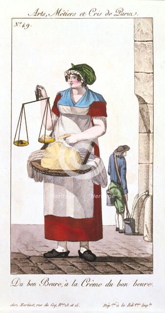 Butter seller, 1826. Artist: Unknown