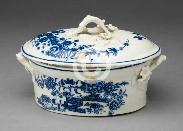 Butter Tub, Worcester, c. 1760. Creator: Royal Worcester.