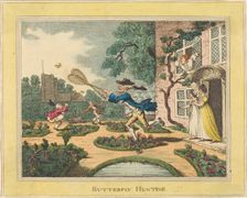 Butterfly Hunting, 1806. Creator: Thomas Rowlandson