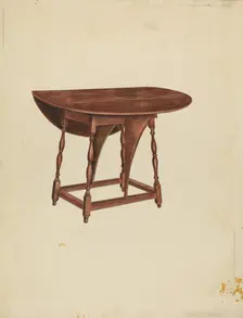 Butterfly Table, c. 1940. Creator: Charles Squires