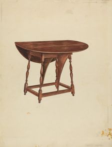 Butterfly Table, c. 1940. Creator: Charles Squires