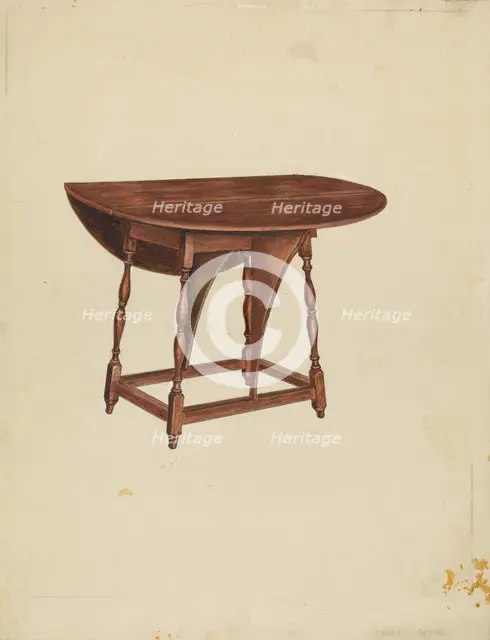 Butterfly Table, c. 1940. Creator: Charles Squires.