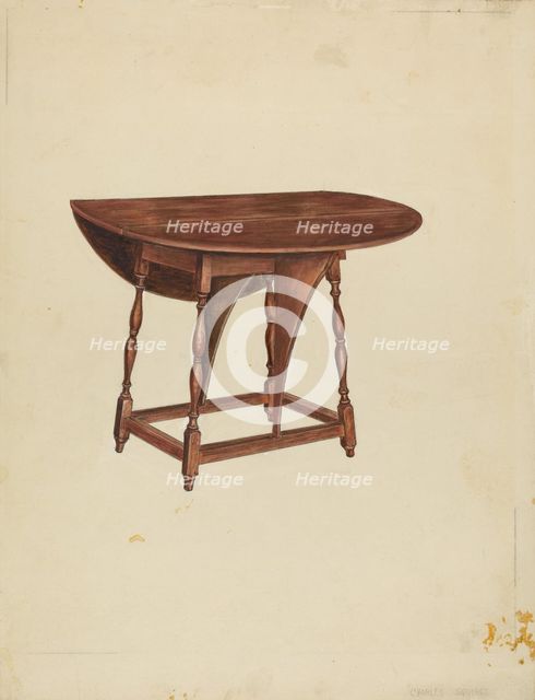 Butterfly Table, c. 1940. Creator: Charles Squires.