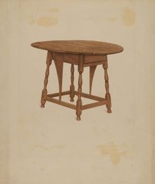 Butterfly Table, c. 1936. Creator: Lawrence Foster