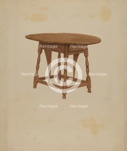 Butterfly Table, c. 1936. Creator: Lawrence Foster.