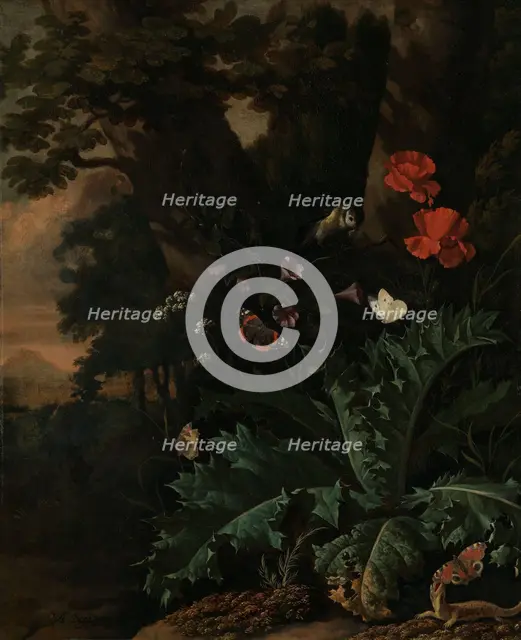 Butterflies and Flowers, between 1655 and 1673. Creator: Abraham Jansz Begeyn.