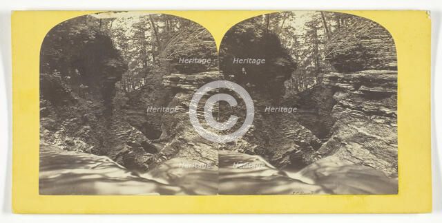 Buttermilk Creek Ithaca Cascades and 4t Fall looking down, 1860/65. Creator: J. C. Burritt.