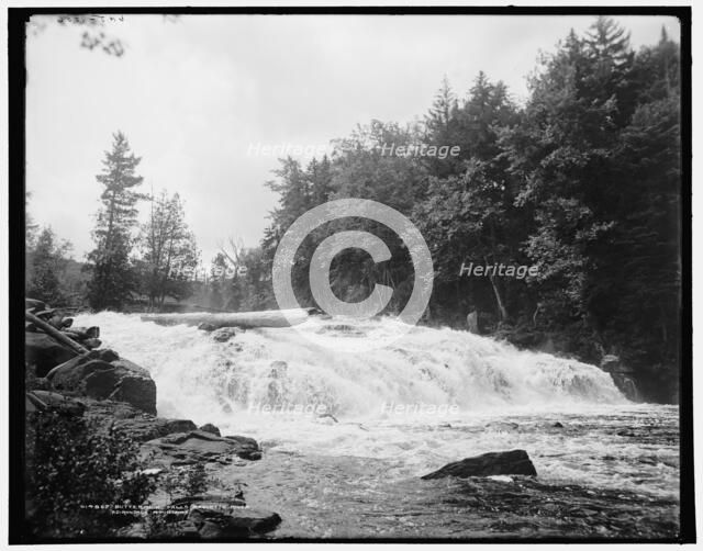 Buttermilk Falls, Raquette River, Adirondack Mountains, (1902?). Creator: William H. Jackson.