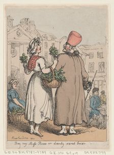 Buy My Moss Roses, or Dainty Sweet briar, 1811., 1811. Creator: Thomas Rowlandson
