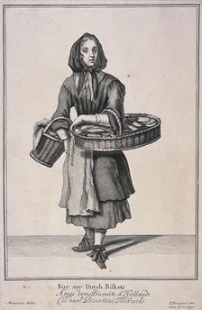 Buy my Dutch Biskets Cries of London, (1688?). Artist: Anon