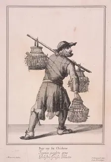 Buy my fat Chickens Cries of London, (1688?). Artist: Anon