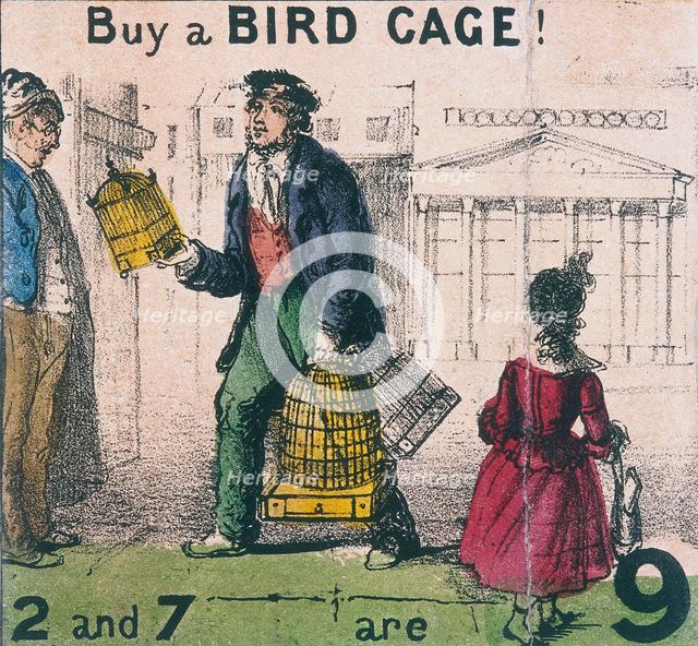 'Buy a Bird Cage!', Cries of London, c1840. Artist: TH Jones