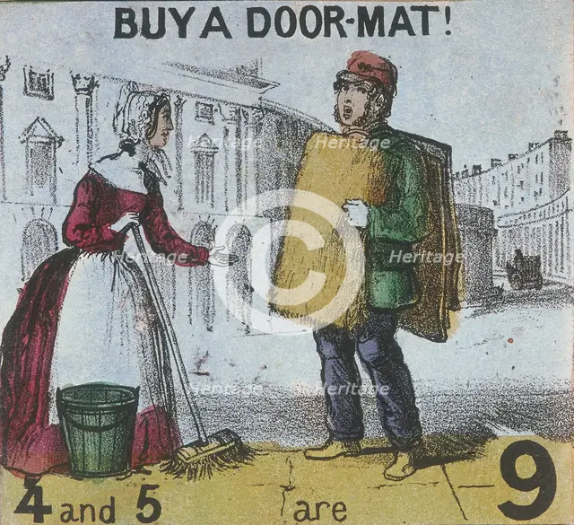 'Buy a Door-mat!', Cries of London, c1840. Artist: TH Jones