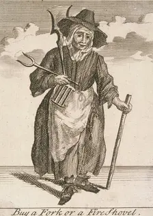 Buy a Fork or a Fire Shovel Cries of London, (c1688?). Artist: Anon