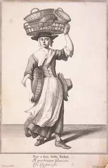 Buy a fine Table Basket Cries of London, (1688?). Artist: Anon