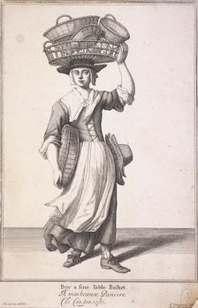 Buy a fine Table Basket Cries of London, (1688?). Artist: Anon