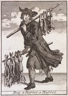 Buy a Rabbet a Rabbet Cries of London, (c1688?). Artist: Anon