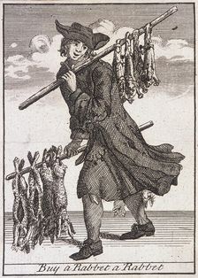 Buy a Rabbet a Rabbet Cries of London, (c1688?). Artist: Anon
