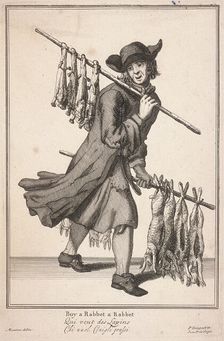 Buy a Rabbet a Rabbet Cries of London, (c1688?). Artist: Pierce Tempest