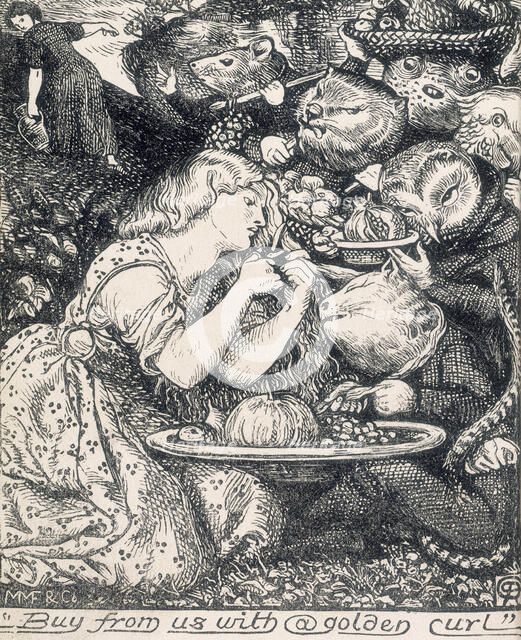 'Buy from us with a golden curl', 1862. Creator: Dante Gabriel Rossetti.
