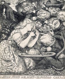 Buy from us with a golden curl 1862. Creator: Dante Gabriel Rossetti