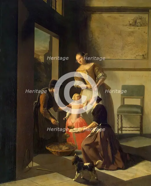 Buying Grapes, 1669. Creator: Jacob Ochtervelt.