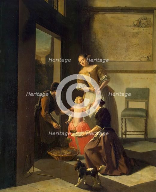 Buying Grapes, 1669. Creator: Jacob Ochtervelt.