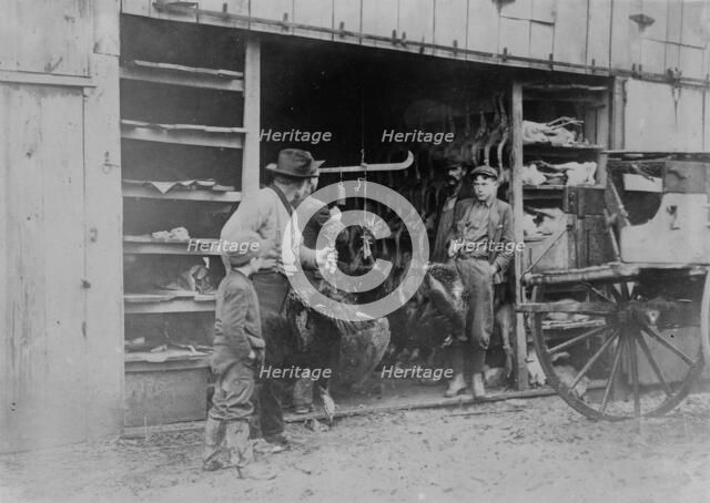 Buying Thanksgiving turkey, between c1910 and c1915. Creator: Bain News Service.