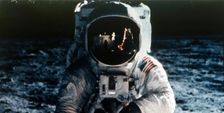 Buzz Aldrin on the Moon, Apollo II mission, July 1969. Creator: Neil Armstrong