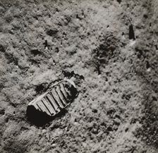 Buzz Aldrin's Footprint on the Surface of the Moon, 1969. Creator: NASA