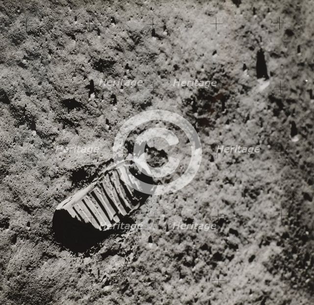 Buzz Aldrin's Footprint on the Surface of the Moon, 1969. Creator: NASA.