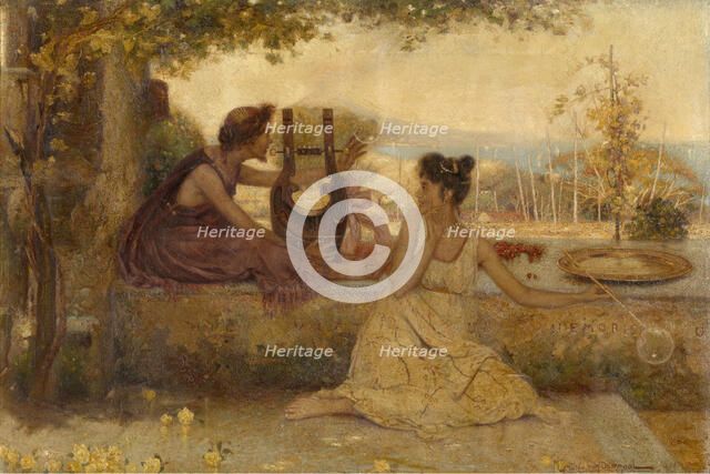 Bubble-blowing, 1899. Creator: Theo Van Doormael.