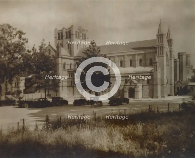 'Buckfast Abbey Church, (North View)', late 19th-early 20th century. Artist: Unknown.