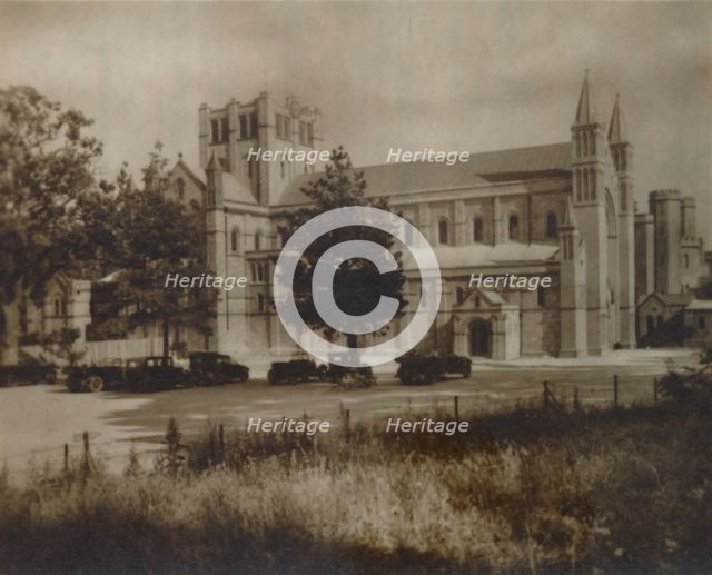 'Buckfast Abbey Church, (North View)', late 19th-early 20th century. Artist: Unknown.