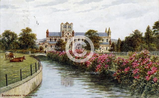 Buckfast Abbey, north view, Devon.Artist: J Salmon