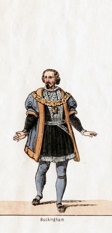 Buckingham, costume design for Shakespeare's play, Henry VIII, 19th century
