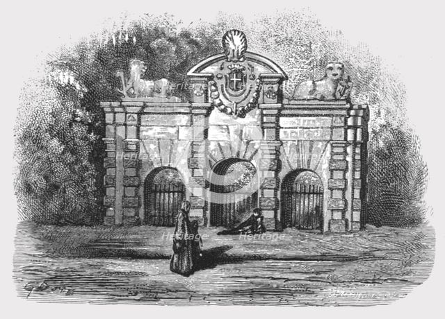 'Buckingham Gate', 1872.  Creator: Gustave Doré.