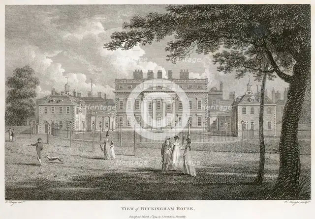 Buckingham House, Westminster, London, 1799. Artist: W Knight.