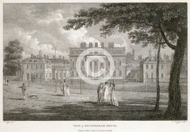 Buckingham House, Westminster, London, 1799. Artist: W Knight.