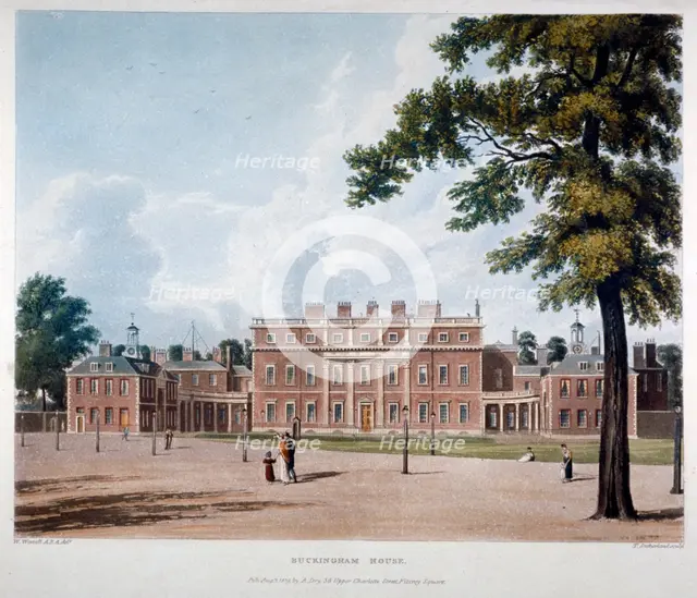 Buckingham House, Westminster, London, 1819. Artist: Thomas Sutherland
