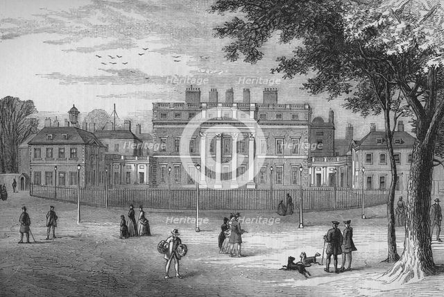 Buckingham House, Westminster, London, in 1775, c1875 (1878). Artist: Unknown.