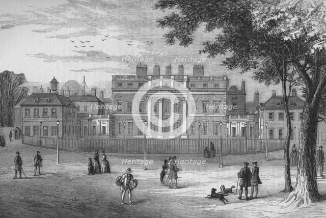 Buckingham House, Westminster, London, in 1775, c1875 (1878). Artist: Unknown.