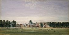 Buckingham House from the Green Park, 1825. Creator: David Cox the Elder