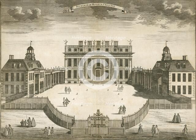 'Buckingham House in St James Park', London, 1750. Artist: Sutton Nicholls.