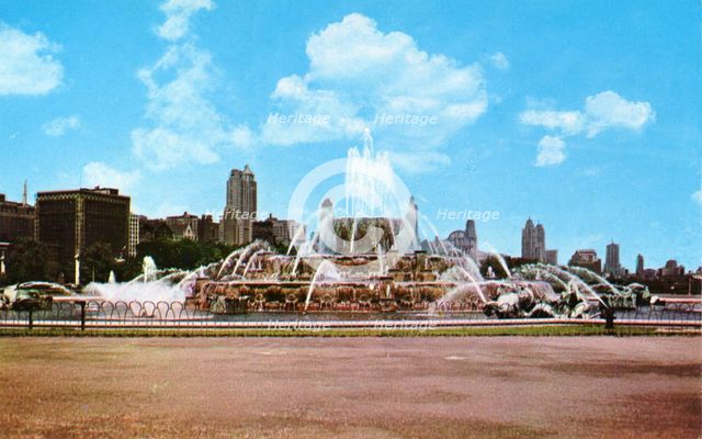 Buckingham Memorial Fountain, Chicago, Illinois, USA, 1951. Artist: Unknown