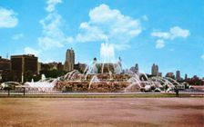 Buckingham Memorial Fountain, Chicago, Illinois, USA, 1951