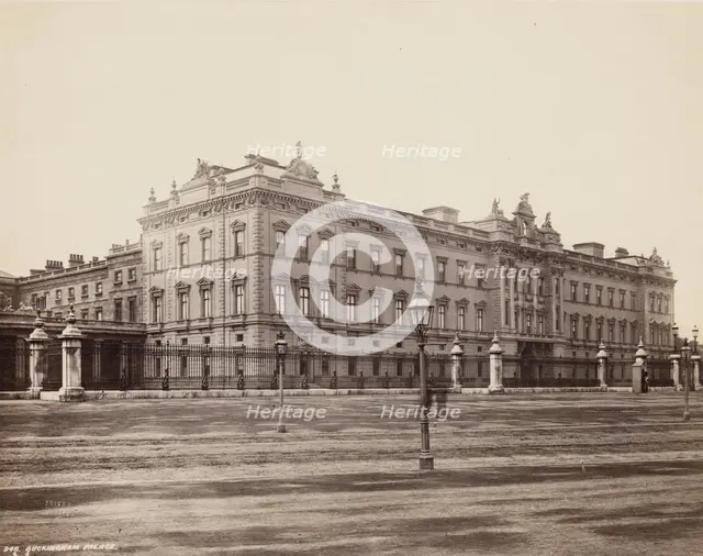Buckingham Palace, between 1870 and 1880. Creator: Francis Bedford.
