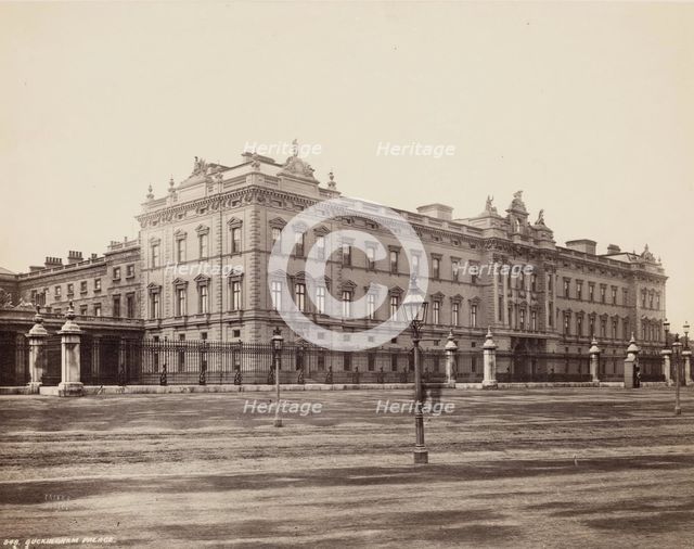 Buckingham Palace, between 1870 and 1880. Creator: Francis Bedford.