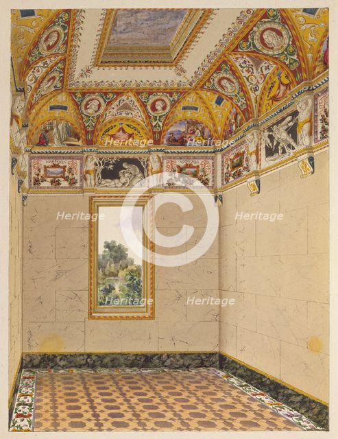 Buckingham Palace: Garden Pavilion: Perspective view of the Scott Room, 1846. Creator: Unknown.